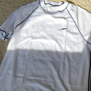 Speedo Men’s White Swim Shirt Used